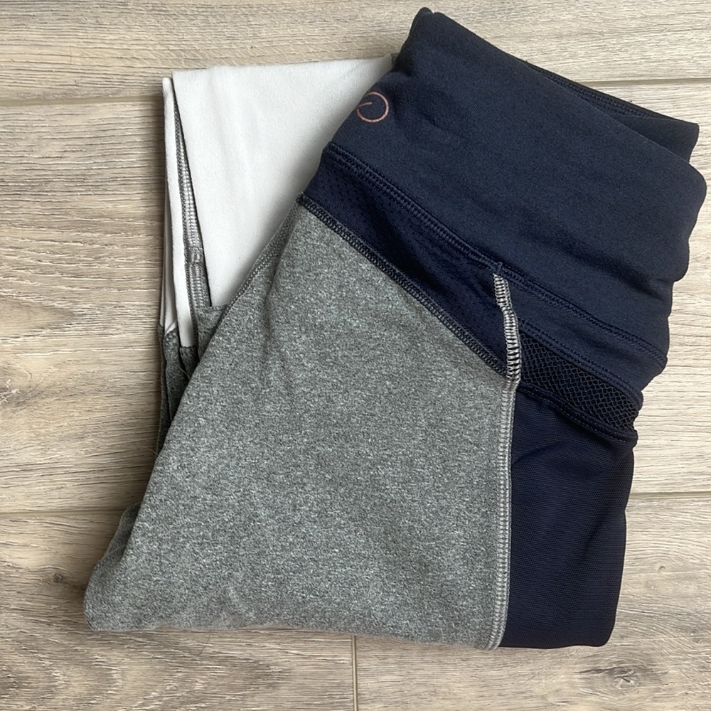 Calia Colorblock Leggings Blue/Gray/White Size XS